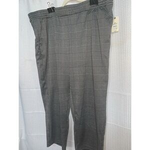 Terra And Sky 3x 24/26 Houndstooth Plaid Pants Black White Office core Teacher